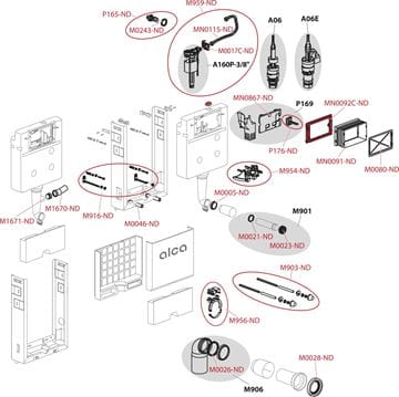 ALCA RENOVMODUL ECOLOGY montážny prvok pre WC 106 cm, so splachovacou nádržkou AM115/1000E Obrázek - fotka