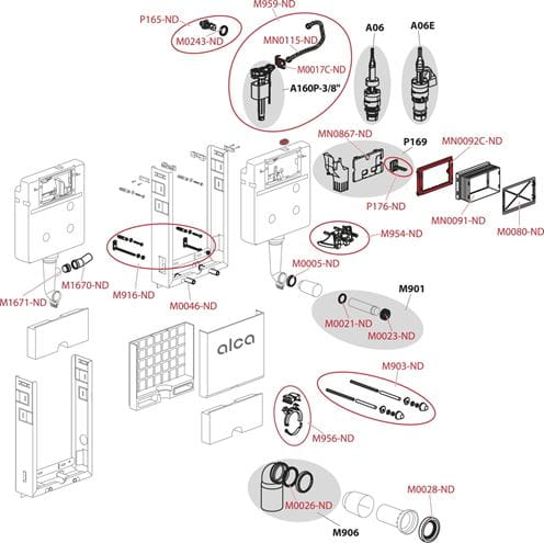 ALCA RENOVMODUL ECOLOGY montážny prvok pre WC 106 cm, so splachovacou nádržkou AM115/1000E Obrázek - fotka