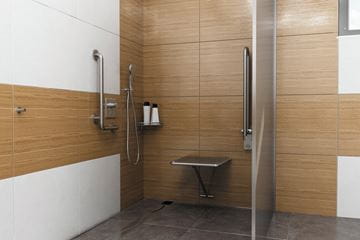 SANELA madlo k vani 350x660 mm, ľavé, matná nerez SLZM 19X Obrázek - fotka