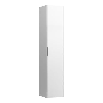 LAUFEN BASE vysoká skrinka 35x33, 6x165 cm, 1 dvierka, pánty vpravo, lesklá biela
