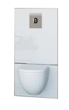 SFA SANIBROY SANIWALL PRE UP montážny prvok pre WC 113 cm, so splachovacou nádržkou a prečerpávacím systémom, s tlačidlom, sklo, biela WALLPROUPD Obrázek - fotka