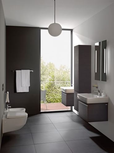 LAUFEN PRO S vysoká skrinka 35x33, 5x165 cm, 1 dvierka, pánty vpravo, wenge H4831220954231 Obrázek - fotka