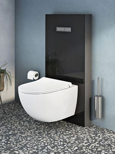 VITRA VITRUS sanitárny modul pre WC 114 cm, sklo, čierna 770-5761-01 Obrázek - fotka