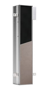 CONCEPT 300 nízka skrinka 15,3x15x80,3 cm, 1 dvierka, pánty vľavo, Push-open, s držiakom toaletného papiera, s WC štetkou, na obloženie