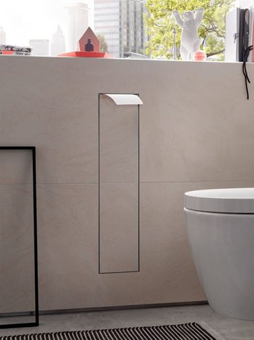 CONCEPT 300 nízka skrinka 15,4x15x65,8 cm, 1 dvierka, pánty vľavo, Push-open, s držiakom toaletného papiera, s WC štetkou, na obloženie 015-2079 Obrázek - fotka