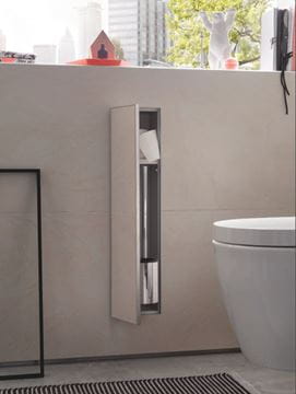CONCEPT 300 nízka skrinka 15,4x15x65,8 cm, 1 dvierka, pánty vľavo, Push-open, s držiakom toaletného papiera, s WC štetkou, na obloženie 015-2079 Obrázek - fotka