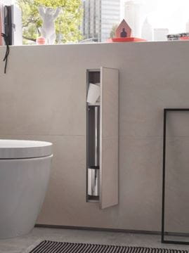 CONCEPT 300 nízka skrinka 15,4x15x65,8 cm, 1 dvierka, pánty vpravo, Push-open, s držiakom toaletného papiera, s WC štetkou, na obloženie 015-2080 Obrázek - fotka