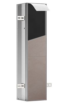 CONCEPT 300 nízka skrinka 15,4x15x65,8 cm, 1 dvierka, pánty vpravo, Push-open, s držiakom toaletného papiera, s WC štetkou, na obloženie