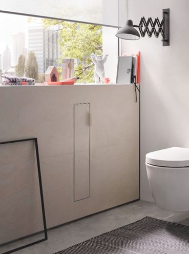 CONCEPT 300 nízka skrinka 15,4x15x65,8 cm, 1 dvierka, pánty vľavo, Push-open, s držiakom toaletného papiera, s WC štetkou, na obloženie 015-2073 Obrázek - fotka
