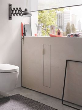 CONCEPT 300 nízka skrinka 15,4x15x65,8 cm, 1 dvierka, pánty vpravo, Push-open, s držiakom toaletného papiera, s WC štetkou, na obloženie 015-2074 Obrázek - fotka