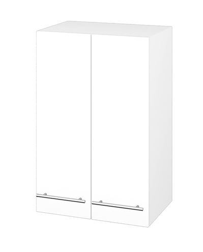 DŘEVOJAS SYD2 50 nízka skrinka 50x35,2x77,1 cm, 2 dvierka, úchytka oceľ, lesklá biela/biela vysoký lesk 65020-T02 Obrázek - Hlavní obrázek