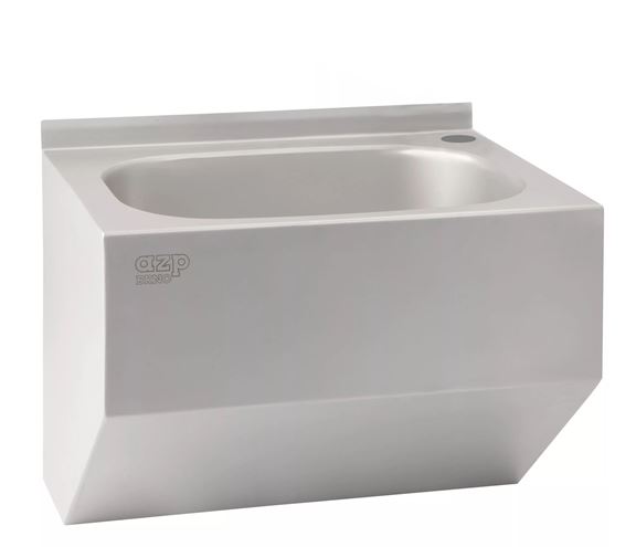 AZP BRNO umývadlo 44 cm, s otvorom pre batériu, bez prepadu, nerez AUM 016 Obrázek - Hlavní obrázek