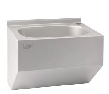 AZP BRNO umývadlo 44 cm, s otvorom pre batériu, bez prepadu, nerez