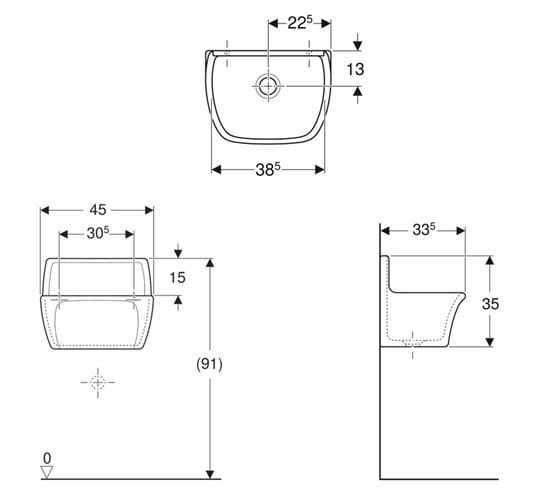 GEBERIT PUBLICA výlevka 45 cm 367200000 Obrázek - fotka