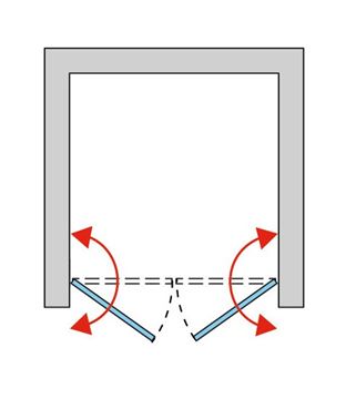 CONCEPT 200 sprchové dvere 75x200 cm, lietacie, aluchróm/číre sklo CON20755007 Obrázek - fotka