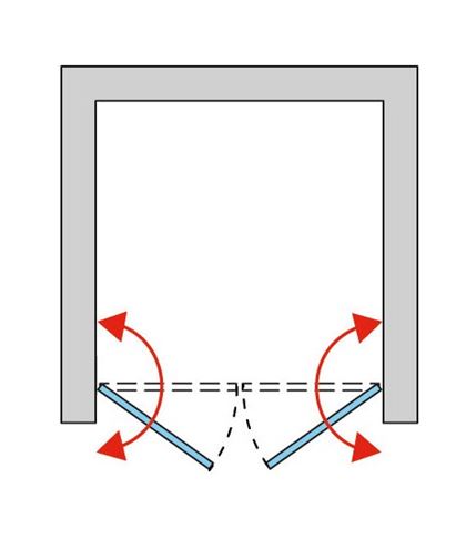 CONCEPT 200 sprchové dvere 75x200 cm, lietacie, aluchróm/číre sklo CON20755007 Obrázek - fotka