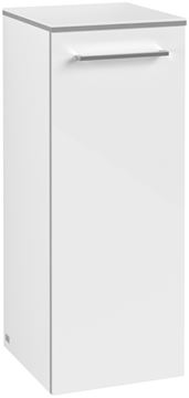 VILLEROY & BOCH AVENTO nízka skrinka 35x40,5x89 cm, 1 dvierka, pánty vľavo, Crystal White