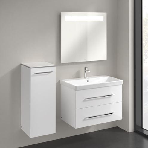 VILLEROY & BOCH AVENTO nízka skrinka 35x40,5x89 cm, 1 dvierka, pánty vpravo, Crystal White A89501B4 Obrázek - fotka