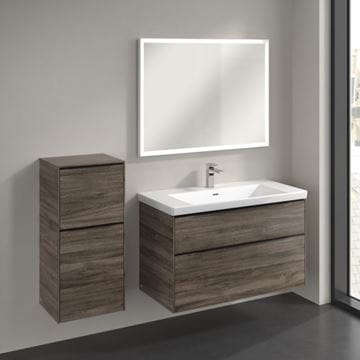 VILLEROY & BOCH SUBWAY 3.0 nízka skrinka 40x36,2x86 cm, 1 zásuvka, 1 dvierka, pánty vľavo, Stone Oak C59401RK Obrázek - fotka