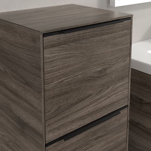 VILLEROY & BOCH SUBWAY 3.0 nízka skrinka 40x36,2x86 cm, 1 zásuvka, 1 dvierka, pánty vľavo, Stone Oak C59401RK Obrázek - fotka