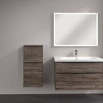 VILLEROY & BOCH SUBWAY 3.0 nízka skrinka 40x36,2x86 cm, 1 zásuvka, 1 dvierka, pánty vľavo, Stone Oak C59401RK Obrázek - fotka