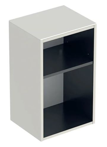 GEBERIT SMYLE SQUARE nízka skrinka 36x29, 9x60 cm, 1 polica, lesklá pieskovo šedá / čierna 500.358.JL.1 Obrázek - Hlavní obrázek
