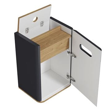 VITRA SENTO nízka skrinka 40x29,5x58cm, 1 dvierka, pánty vpravo, antharcite mat 60878 Obrázek - fotka