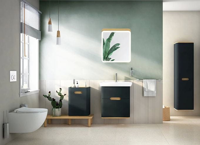 VITRA SENTO nízka skrinka 40x29,5x58cm, 1 dvierka, pánty vpravo, antharcite mat 60878 Obrázek - fotka