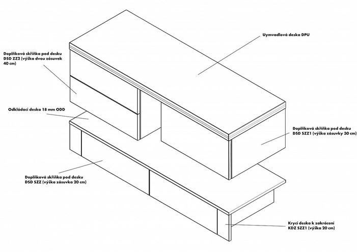 DŘEVOJAS ODD 80 doska s presahom 80x50x1,8 cm, dub 234232 Obrázek - fotka
