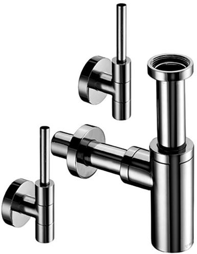 SCHELL EDITION dizajnová sada sifónu k umývadlu s rohovými ventilmi, DN32, s prevlečnou maticou 5/4, chróm 053210699 Obrázek - Hlavní obrázek