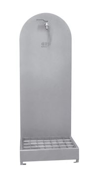 AZP BRNO výlevka 40 cm, s napúšťacím ventilom a roštom, nerez
