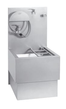AZP BRNO výlevka pre chemické WC 60 cm, s napúšťacím ventilom a roštom, nerez