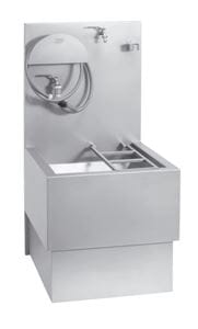 AZP BRNO výlevka pre chemické WC 60 cm, s napúšťacím ventilom a roštom, nerez