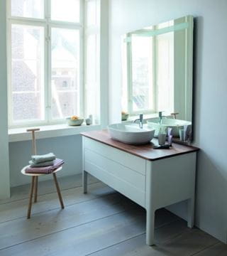 DURAVIT LUV doska pod umývadlo s výrezom 138,8x59,9x2,5 cm, orech LU946107777 Obrázek - fotka