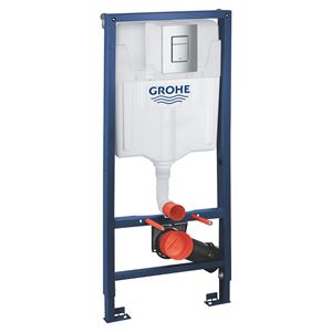 GROHE RAPID SL montážny prvok pre WC 113 cm, so splachovacou nádržkou a s tlačidlom Skate Cosmopolitan, chróm
