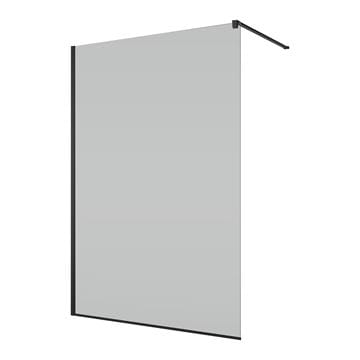 RONAL EASY STR4P stena walk-in 100x200 cm, matná čierna/číre sklo