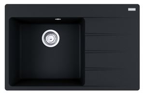 FRANKE CENTRO CNG 611-78 TL/2 fragranitový drez 780x500 mm, odkvapkávač vpravo, onyx