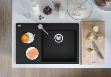 FRANKE CENTRO CNG 611-78 TL/7 fragranitový drez 780x500 mm, odkvapkávač vľavo, onyx 114.0637.510 Obrázek - fotka
