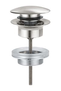 GROHE umývadlový výpust, click-clack, s prepadom, supersteel