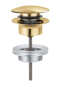 GROHE umývadlový výpust, click-clack, s prepadom, zlatá