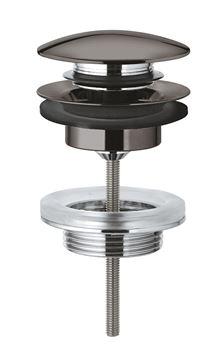 GROHE umývadlový výpust, click-clack, s prepadom, hard graphite