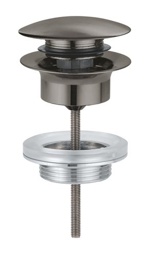 GROHE umývadlový výpust, click-clack, s prepadom, kartáčovaný hard graphite 65807AL0 Obrázek - Hlavní obrázek