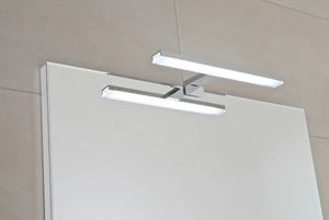 JIKA CLEAR GEMMA LED svietidlo na zrkadlo, 840 lm, 6 W, 280 mm, chróm