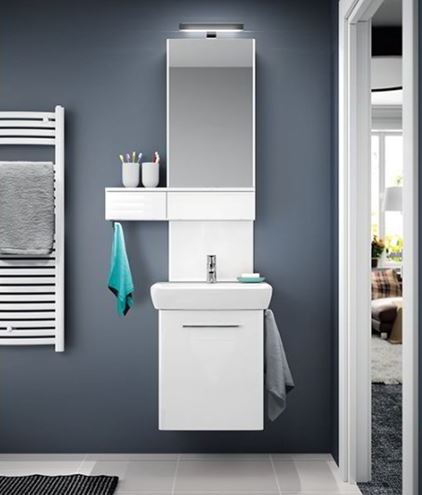 GEBERIT LED svietidlo na zrkadlo, 4000 K, 600 lm, 6 W, 300 mm, chróm 501.280.00.1 Obrázek - fotka