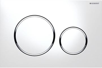 CONCEPT závesné WC s montážnym prvkom Duofix, Rimfree splachovanie, Soft-close sedátko, biele tlačidlo PT3.GEDF-RSC.WCR.12 Obrázek - fotka