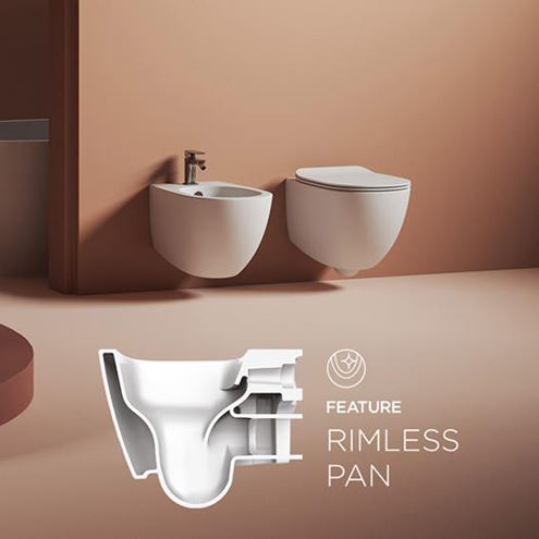 ARTCERAM FILE 2.0 závesné WC s montážnym prvkom Concept Duofix, Rimless splachovanie, SoftClose sedátko, biele tlačidlo PT2.GEDF-RSC.W.10 Obrázek - fotka