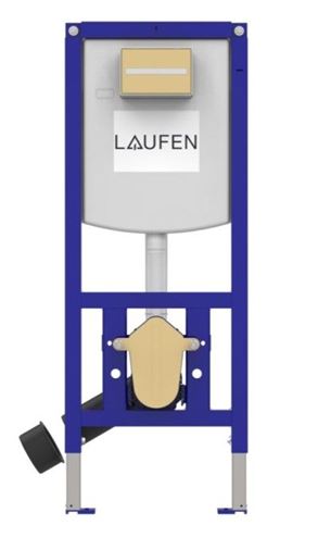 CONCEPT závesné WC s montážnym prvkom Laufen Ineo, Rimfree splachovanie, Soft-close sedátko, chrómové tlačidlo PT2.LADF-RSC.CR.8 Obrázek - fotka