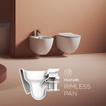 ARTCERAM FILE 2.0 závesné WC s montážnym prvkom Easy Renovmodul, Rimless splachovanie, SoftClose sedátko, čierne tlačidlo PT3.ALKF-RSC.B.13 Obrázek - fotka