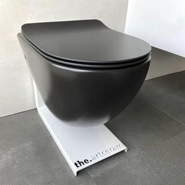 ARTCERAM FILE 2.0 závesné WC s montážnym prvkom Easy Renovmodul, Rimless splachovanie, SoftClose sedátko, čierne tlačidlo PT3.ALKF-RSC.B.13 Obrázek - fotka