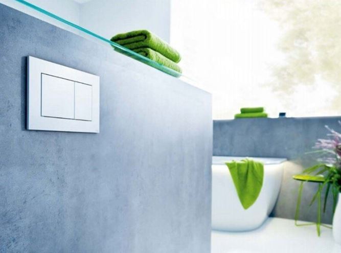 VITRA INTEGRA závesné WC s montážnym prvkom TECEbox, Rim-ex splachovanie, SoftClose sedátko, lesklé chrómové tlačidlo SET VITRA+TECE ZED Obrázek - fotka